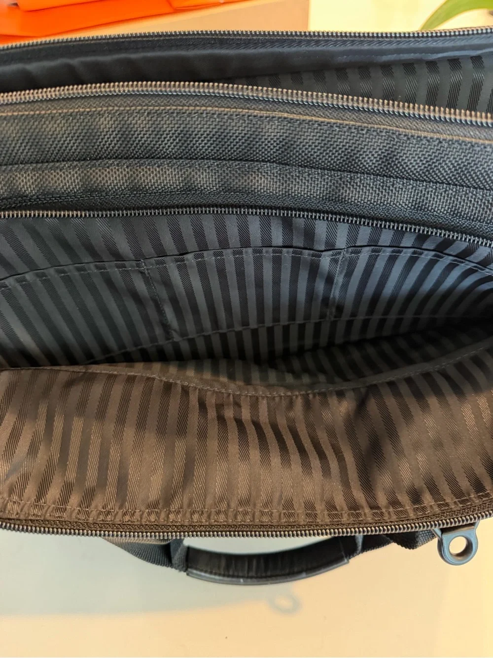 Tumi Alpha Ballistic NylonLaptop Briefcase Carry On With Strap Black